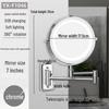 Wall-Mounted Retractable Double-Sided Vanity Mirror