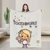 Toca Boca World Strickdecke Fleece Cartoon Spiele Super Weiche Überwurfdecken für Zuhause Couch Bett Teppich