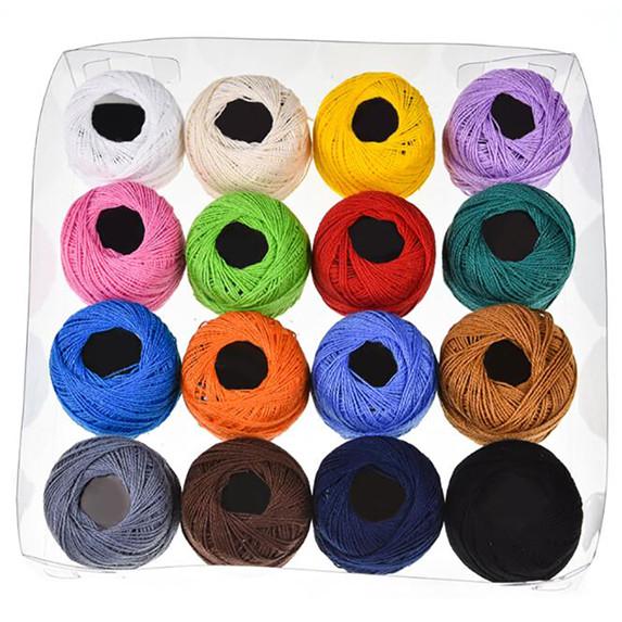 Crochet Cotton Yarn Balls Cross Stitch Needlepoint Hand Embroidery Knitting Threads