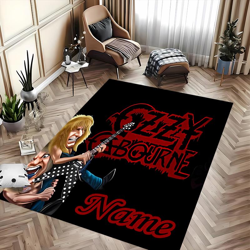 Custom Personalization Rock Ozzy Osbourne Area Rug - Perfect For Kitchen, Bathroom,Laundry Room Decor Large Size Available,Gift All Seasons