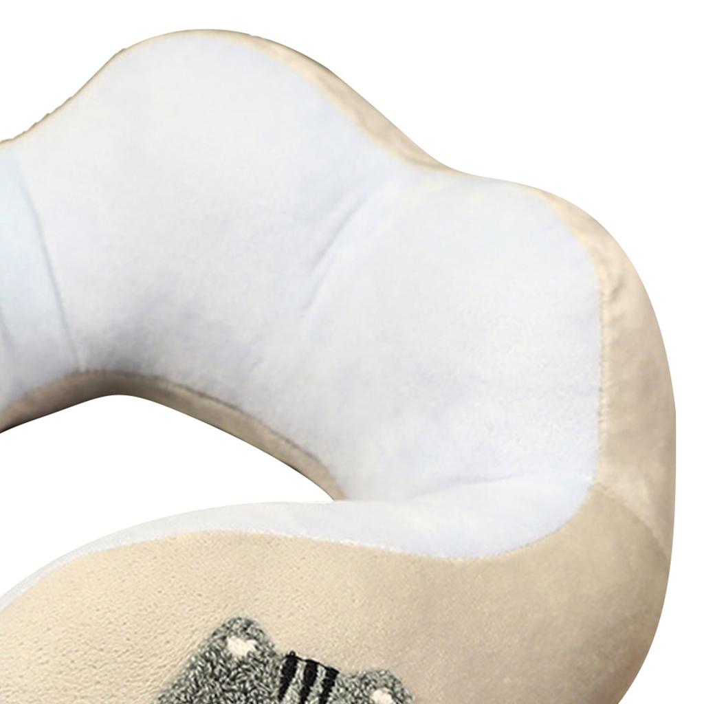 Nackenkissen, süßes Tier, hohe Belastbarkeit, U-förmiges Kopfstützenkissen für Flugzeuge, für Reisen und Büro, Katze