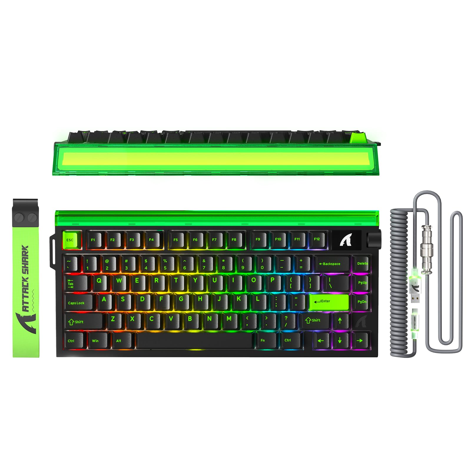 

ATTACK SHARK R85HE Gaming Rapid Magnetic Lighted 8000Hz Polling 256K Scan Aluminum 16 Million Color RGB Mood Low High C01ULTRA Cable Included