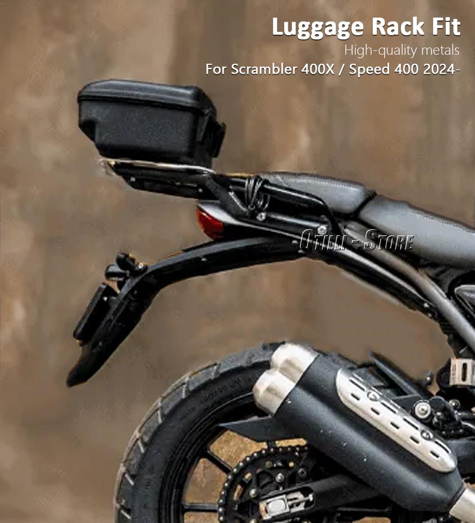 Rear Luggage Rack Carrier Case Support Holder Cargo Bracket Motorcycle For Scrambler 400X SPEED400 Speed 400 2024 2025