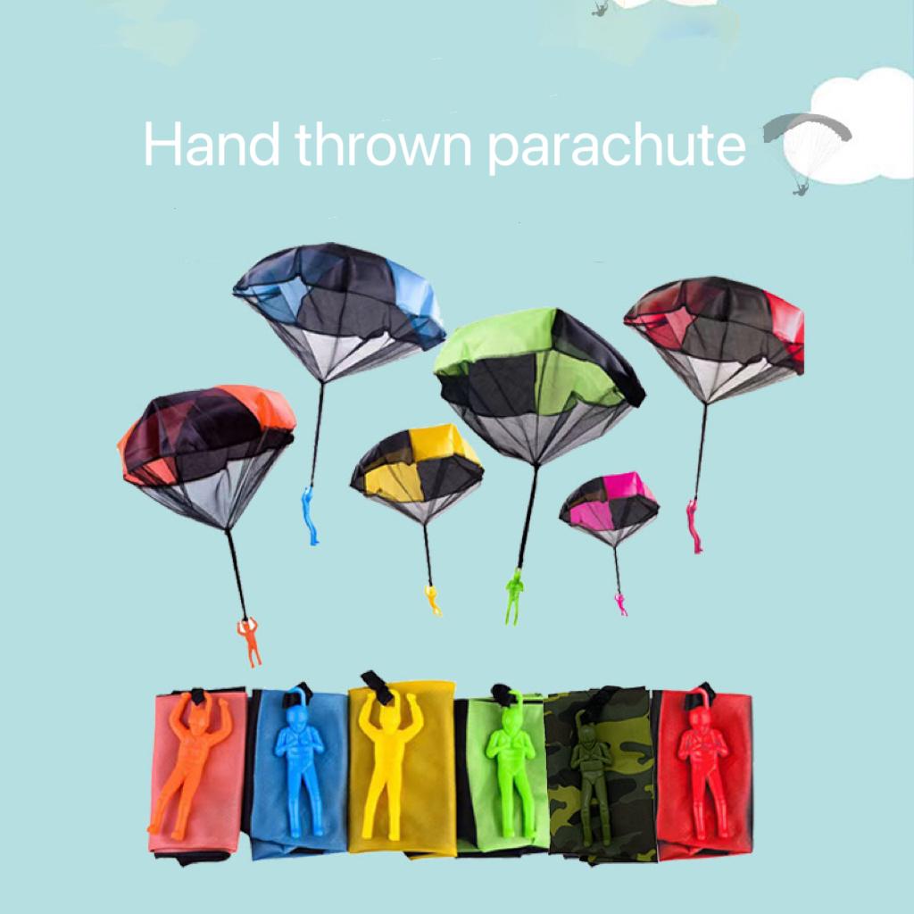 4Pc Hand Throwing Parachute Children Mini Parachute Outdoor Beach Toy Educational Parent Child Entertainment Toys