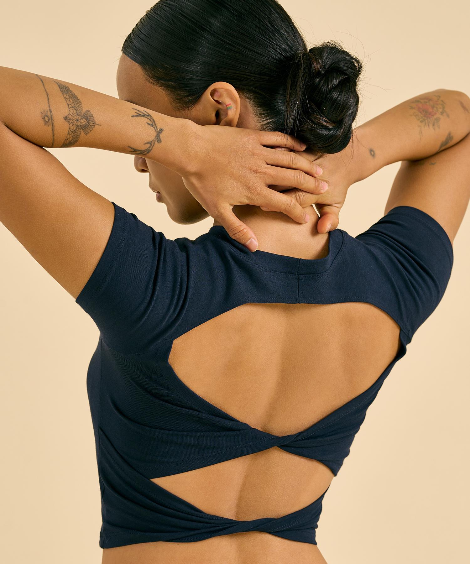 Diyani Tween Twist Crop Top (Deep Sea) Free