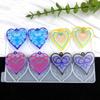 Beautiful Earrings Necklaces Keychains Pendant Mold Flexible Heart Shape Pendant Silicone Mold for Jewelry Studios