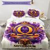 3pcs Omega Psi Phi pattern bedding set duvet cover set includes duvet cover &pillowcases, perfect all season bedroom decoration & gift
