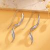 Versatile Temperament Entangled Lines Twisted Leaf Personality Earrings For Women