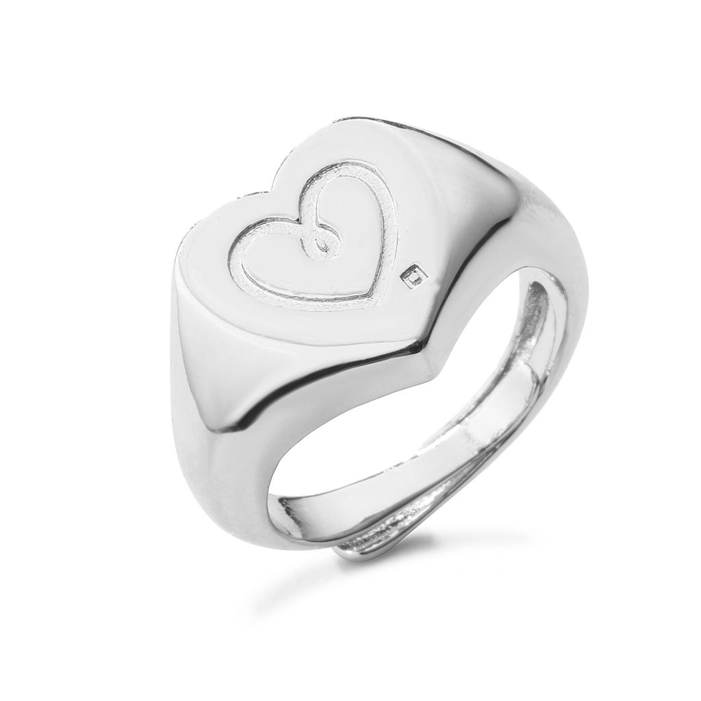 HECHENG,Ring For Women Zircon Star Love Heart Geometric Finger Fashion Zircon Gifts Charm Sweet Zircon