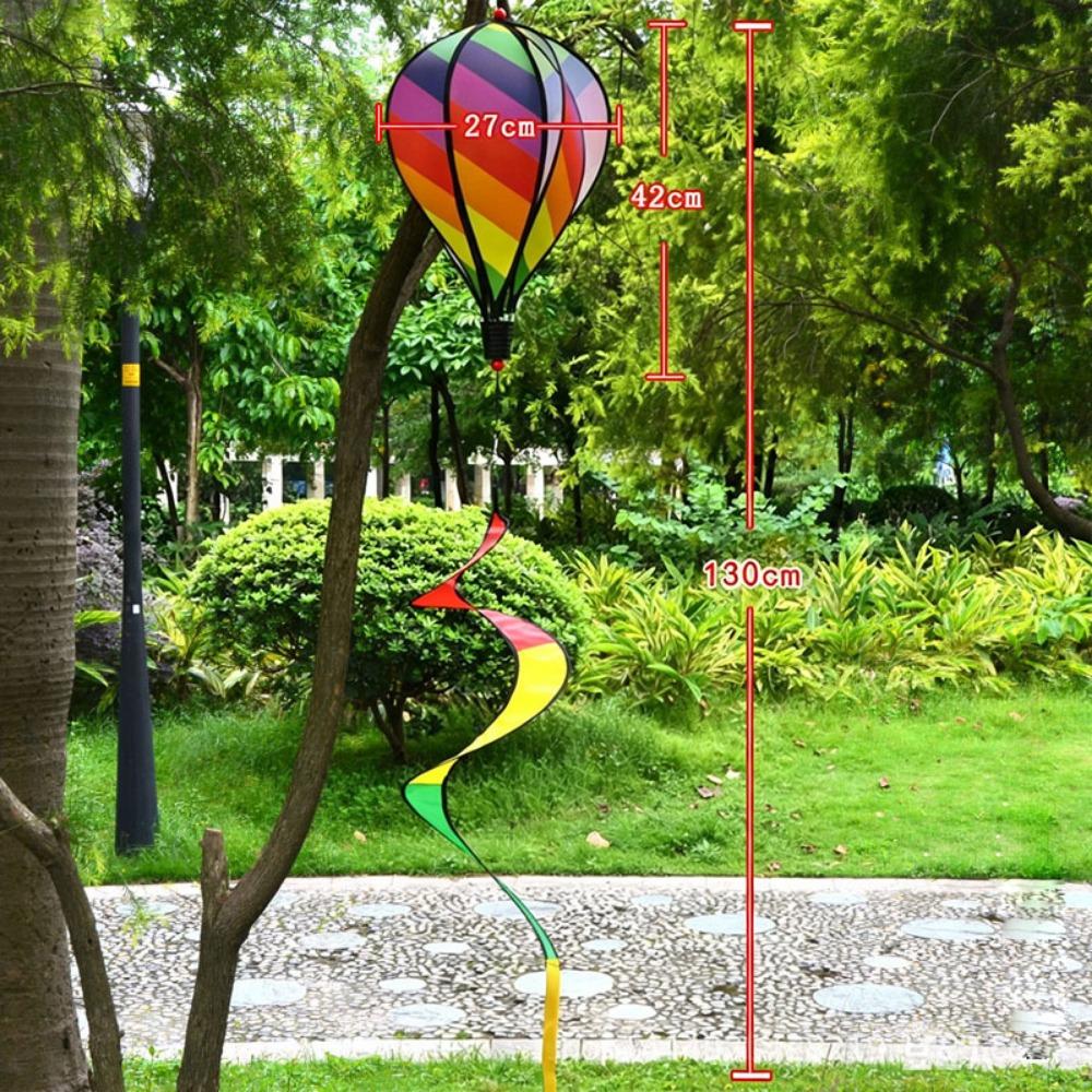 40cm Balloon Hot Air Balloon Spinner Plastic Striped Tie Dye Pinwheels