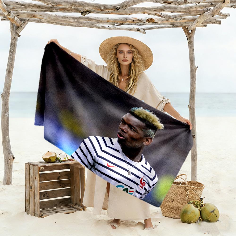 Manchester Player Portrait Beach Towel High Absorbency & Quick-Dry Comfortable Lightweight