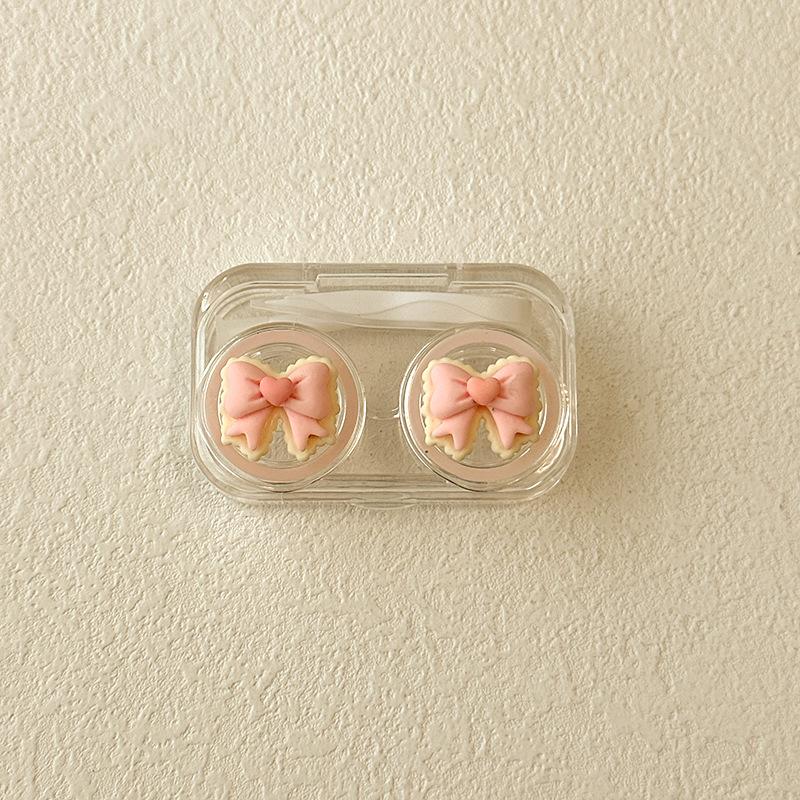 Macaron kolorowe etui na soczewki kontaktowe dziewczyna czarne fioletowe etui na soczewki kontaktowe z silikonową pęsetą mini kieszonkowe pudełko