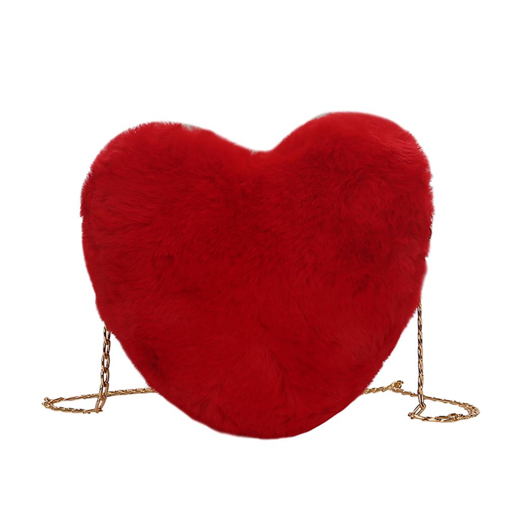 

Женские сумки через плечо, стильная женская сумка через плечо в форме мультяшного сердца, милый маленький кошелек на цепочке для девочек красный