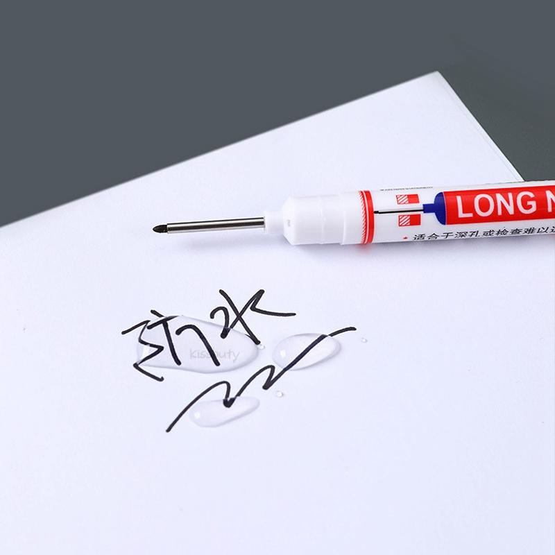 Marcatori cu cap lung cu cerneală roșu/negru/albastru/alb de 20 mm pentru decorare pentru prelucrarea lemnului pentru baie Pixuri multifuncționale pentru găuri adânci