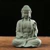 Sandstone Buddha Statue Hand Carved Natural Stone Meditation Decor for Home Office Feng Shui Fish Tank Outdoor Indoor Decoration
