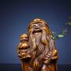Chinese Antique Boxwood Carved Figure Statue Exquisite Figurines Home Decor Art