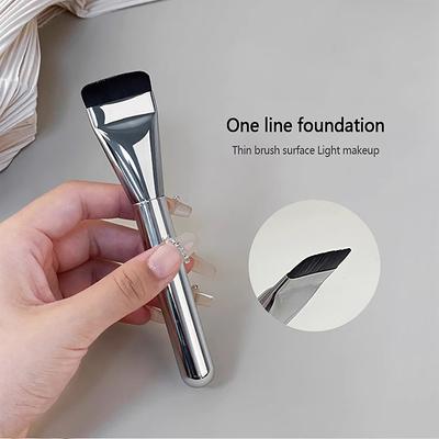 Pincel de base ultrafino, leve e fino, pincel de contorno facial, pincel de contorno plano, base cremosa, pincéis de maquiagem