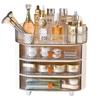 Luxury Multi-Functional Skincare Organizer: High-End Desktop Cosmetic Storage Box