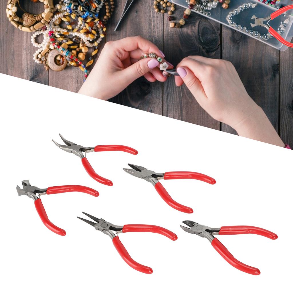 5pcs Jewelry Pliers Needle Round Diagonal Pliers Jewelry Making Processing Tools Pliers