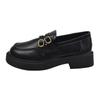 Loafers women's British style spring new black versatile and thin platform small leather shoes college Japanese jk single shoes women