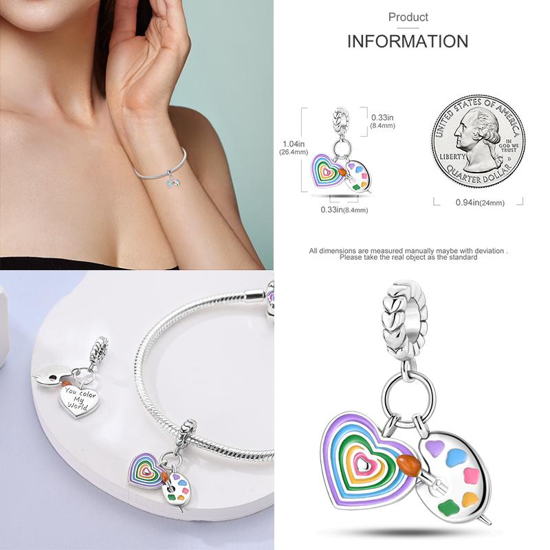 Breloques Compatibles Pour Bracelet DIY Argent 925 Série Jaune Cœur d'Amour Tournesol Lune Chat Breloques Vente Chaude S925 Fabrication de Bijoux DIY