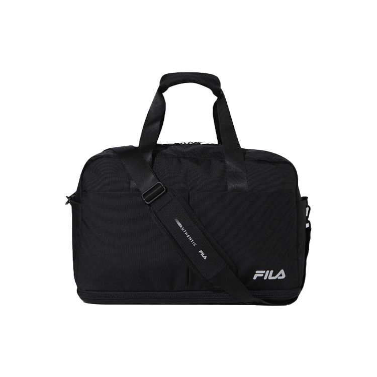 FILA Logo Nylon Shoulder Crossbody Travel Bag Unisex bags Black FS3BSF6102XBLK One Size