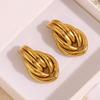 MamacitaSlay New Design 18K Gold Plated Stainless Steel Geometric Earrings Waterproof Jewelry Women's Charm Statement Earrings
