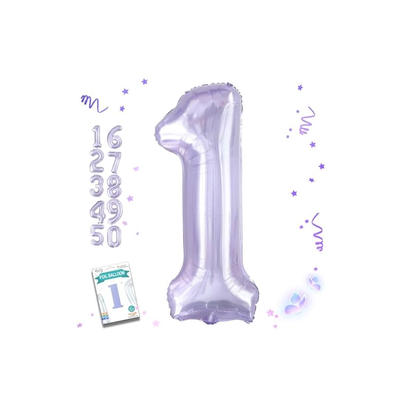 GOPATY Large, Cute Jelly Crystal Number Balloons - 40 Inches (Approx. 100cm) - Number Foil Balloons for Birthday Decorations, Anniversaries, Birthday