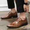 Herrenschuhe spitz Lederschuhe Mode Herren Business-Anzugschuhe Trend Britischer Stil Hochzeits-Lederschuhe