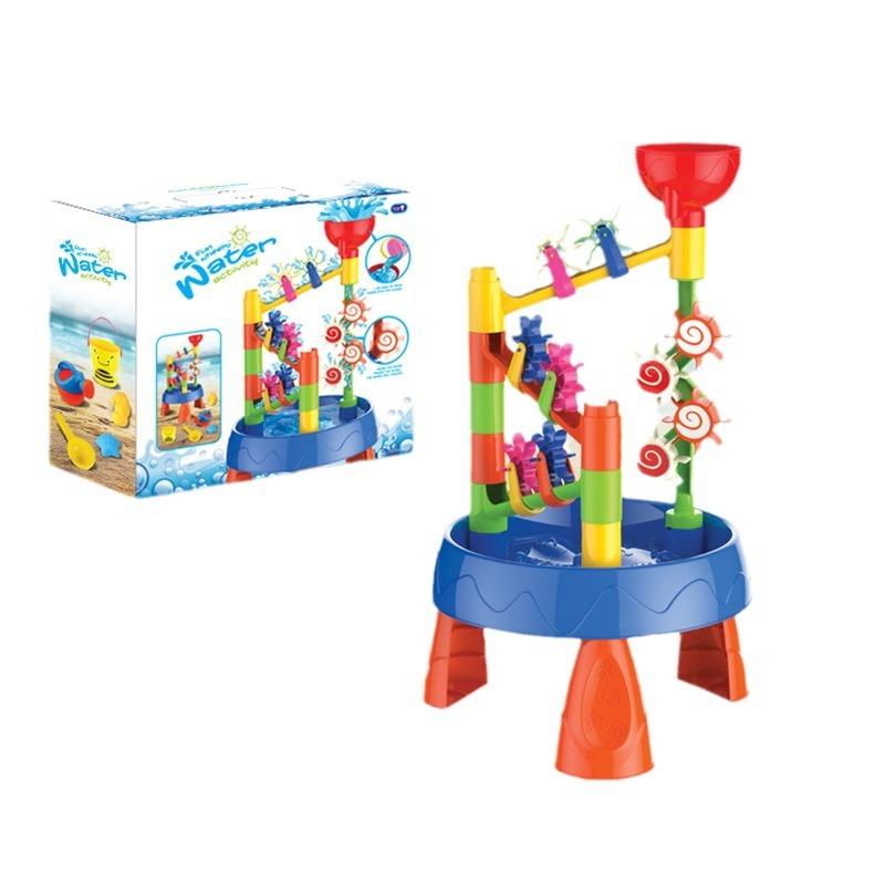 

Multi-function Water Sand Table, Kids Water Play Set, Beach Cart Accessories, Outdoor Entertainment синій