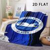 1Pc Brighton Print Flannel Blanket, High quality Comfortable for All Seasons, Home Decor, Warmth and Comfort, Perfect for Christmas Gifts