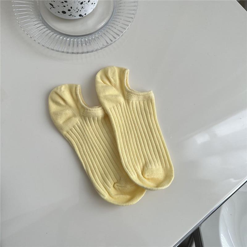 Women's Non-Slip Invisible Boat Socks - Summer Style, Thin, Shallow, Short, with Drawstring