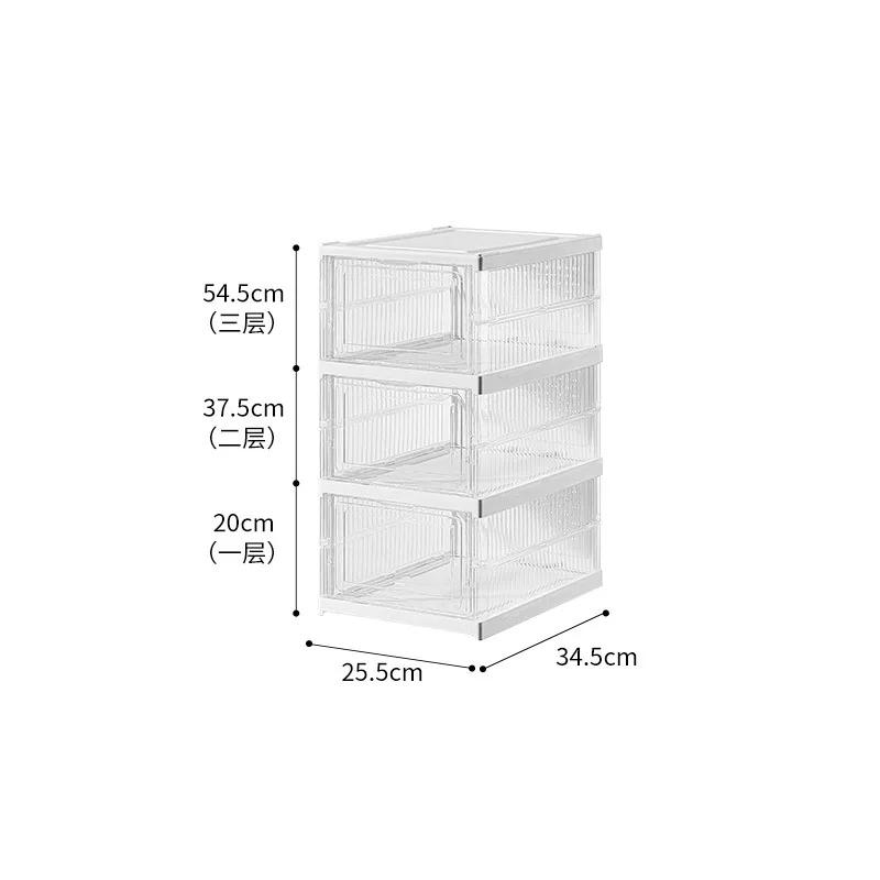 Foldable Shoe Rack Organizer Transparent Collapsible Home Sneaker Storage Stackable Shoes Cabinet For Closet