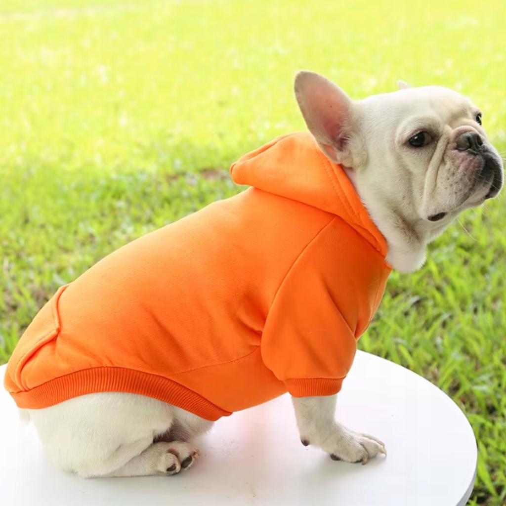 Dog Clothes Vest Jacket Sweatshirt With Hood Insulated Size S