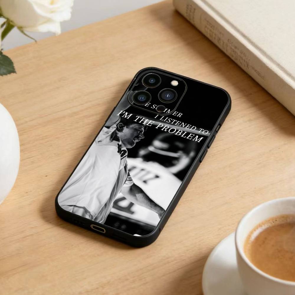 M-Morgan Wallen Phone Case For iPhone 16,15,14,13,12,17,Pro Max,Plus Silicone Black Case iPhone15