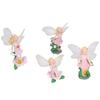 4Pcs Flower Fairies Figurines Statue Garden Home Ornament Resin Model Miniature Landscape Decor