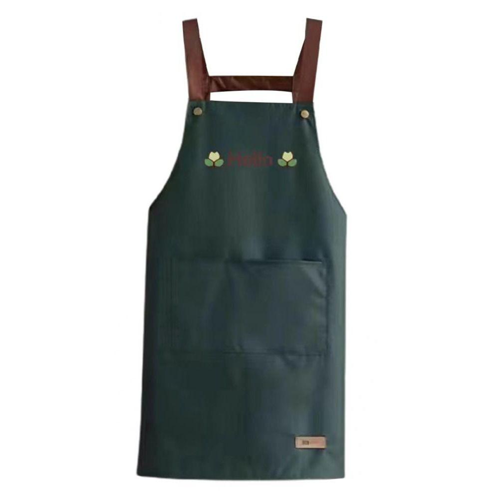 

Милый водонепроницаемый ресторан дом с карманами кулинарная форма кухонная рабочая одежда фартук фартук платье зелёный