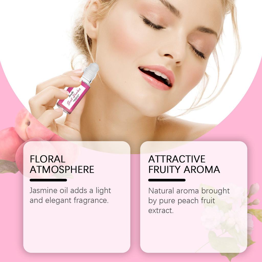 Refreshing And Fruity Pink Peach Roll-on Perfume 30ml Ideal For Daily Use