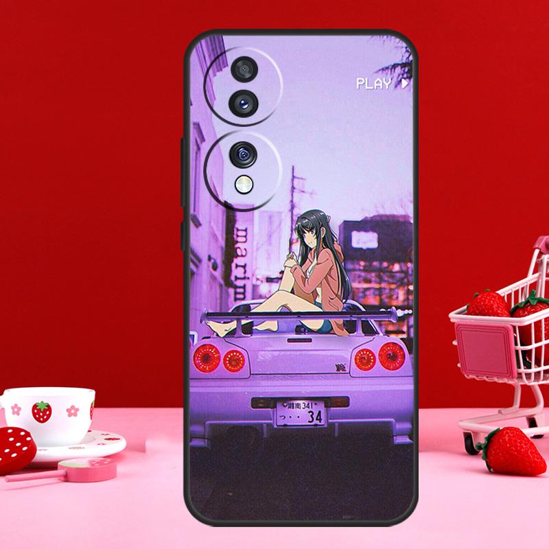 JDM Anime Aesthetic For Honor Magic 7 6 5 8 Pro Case For Honor 400 200 50 70 90 Lite X8c X8b X9a X9b X9c X9d Win