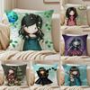 Cartoon S-Santoro Gorjuss Cushion Cover Silky Short Plush Double-Sided Printed Pillow Case for Sofa All Seasons Home Decor Gift