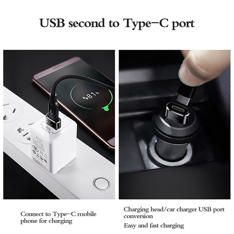 2 Pack Type-C Female To Usb Male Otg Adapter Pd Fast Charge Data Cable To Usb Supports Super Fast Charge
