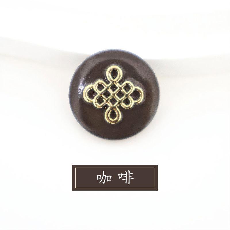 Painted Plastic Buttons Colored Black Hand-Sewn Buttons Woolen Coat Trench Coat Buttons Chinese Knots High-End Buttons Daquan