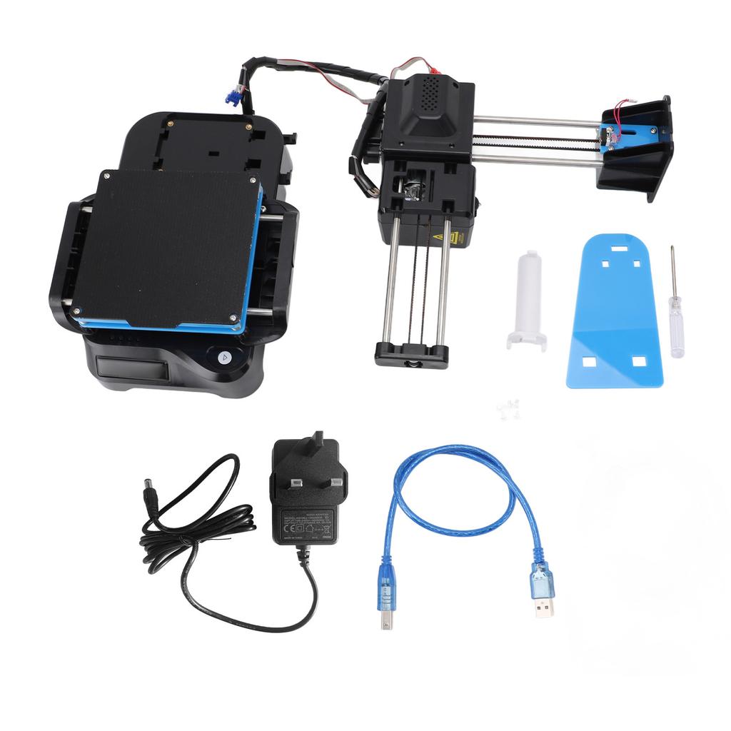 Frequency Division Multiplexing Small 3D Printer Fast Heating Portable Compact 3D Printing Machine for Education Black