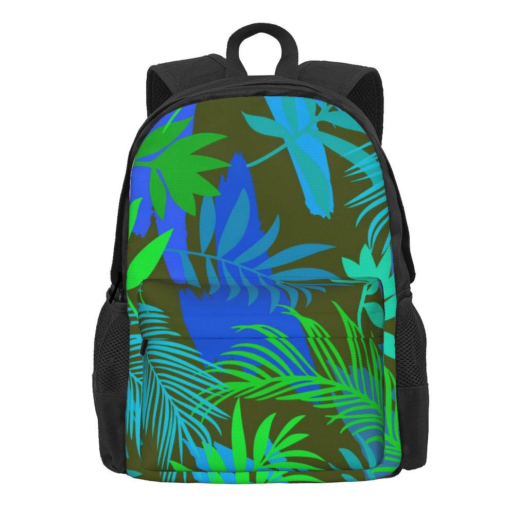 Tropical Palm Leaf Backpack Jungle Print Outdoor Backpacks Youth Fun School Bags High Quality Big Rucksack