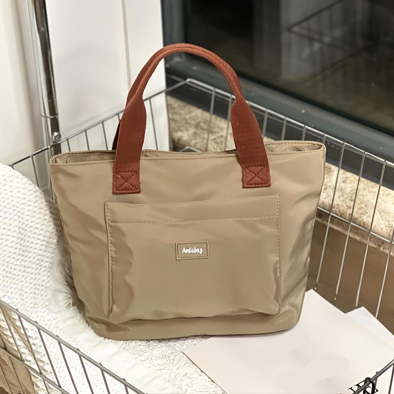 Casual Handbag Simple Contrast Color Casual Fabric Women's Handbag for Work and Commuting, Suitable for Mother's Day and Teacher's Day