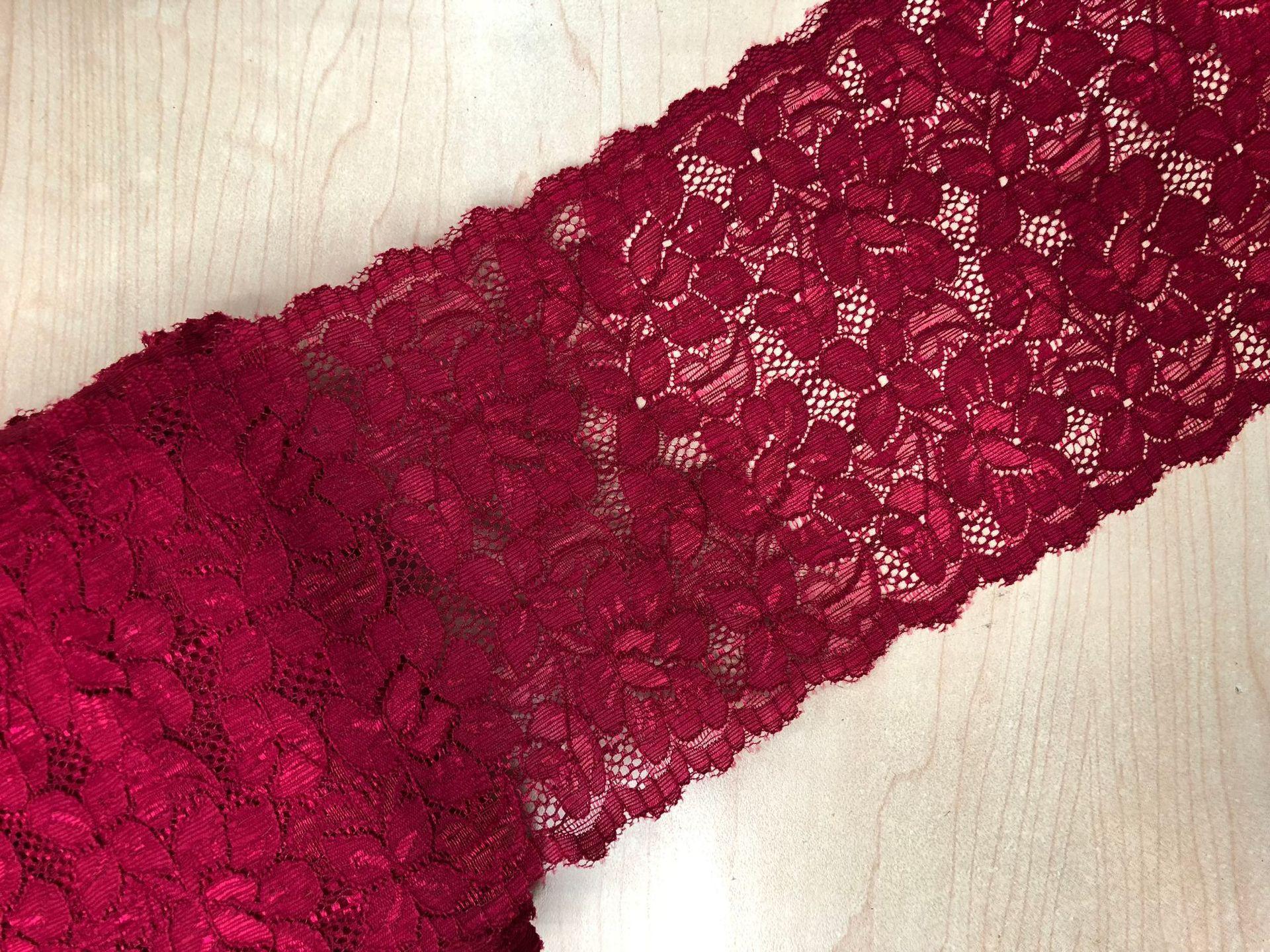 

1 ярда эластичные кружевные эластичные повязки на голову для рукоделия, ленты ручной работы для шитья своими руками вино красного