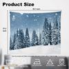 White Snow Wall Tapestry, Grey Wall Hanging Large Tapestry Decoration Polyester Fiber White Hem Around for Dorm Room Bedroom