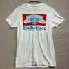 Budweiser Grafické Tričko Pánské Bílé Král Piva Krátký Rukáv Kulatý Výstřih