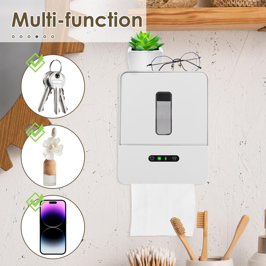 Nouveau Porte-Papier Toilette à Induction ABS Distributeur Automatique de Papier Toilette Mural Boîte à Mouchoirs à Induction Intelligente Accessoires de Salle de Bain
