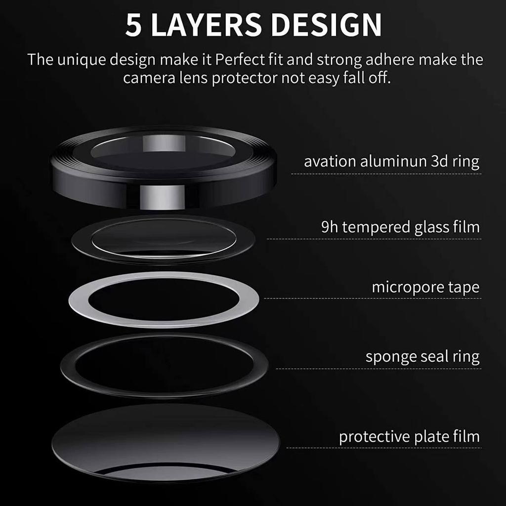 Camera Metal Ring Glass for Xiaomi Redmi 13C 5G , 13t , 13t Pro ,Poco C65 Protective Lens Screen Protector